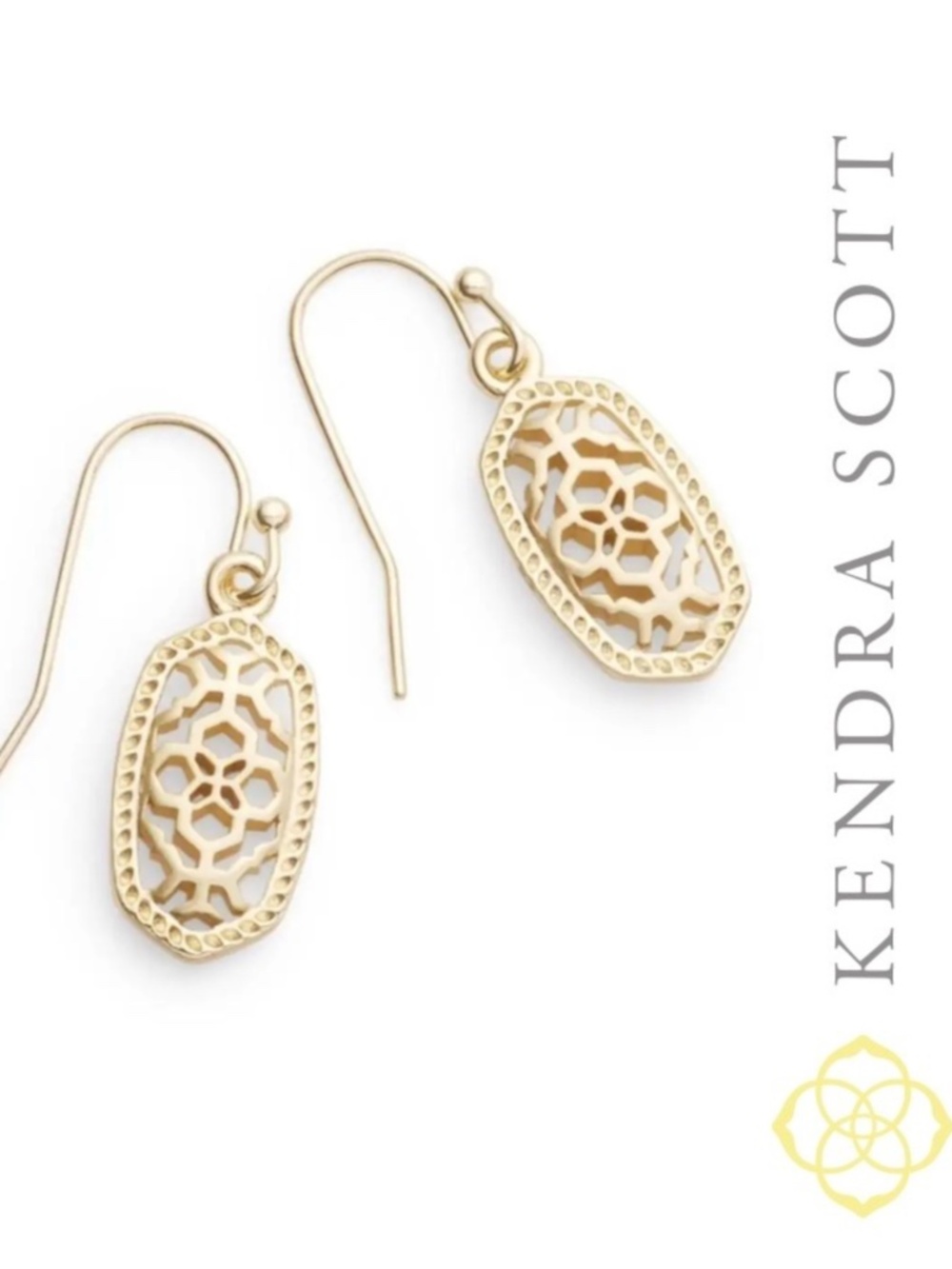 NWT KENDRA SCOTT LEE IN GOLD FILIGREE EARRING